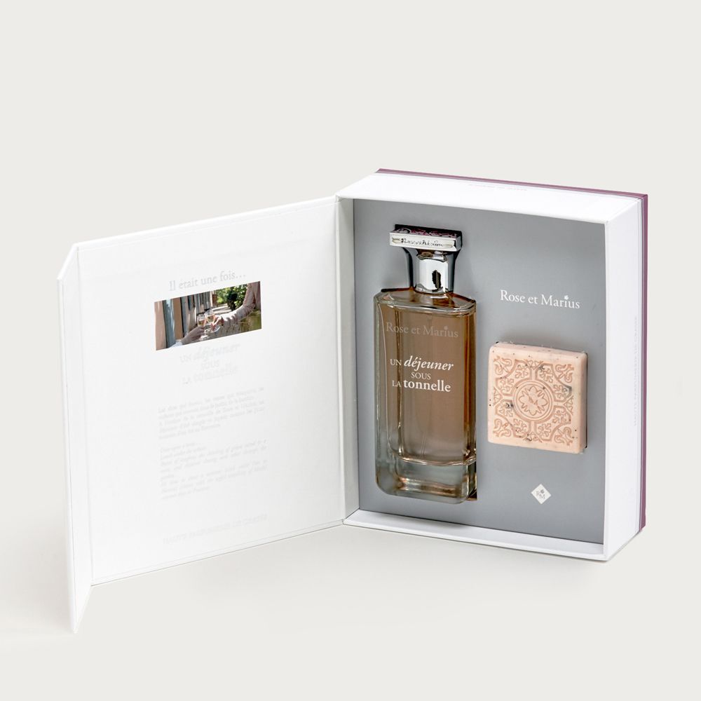perfume gift box - rose and marius