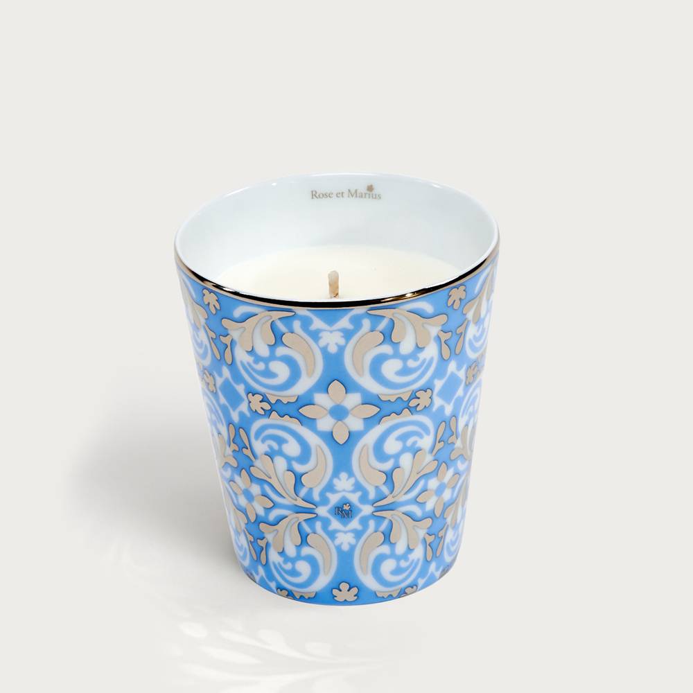 Precious refillable candle - oustau light blue