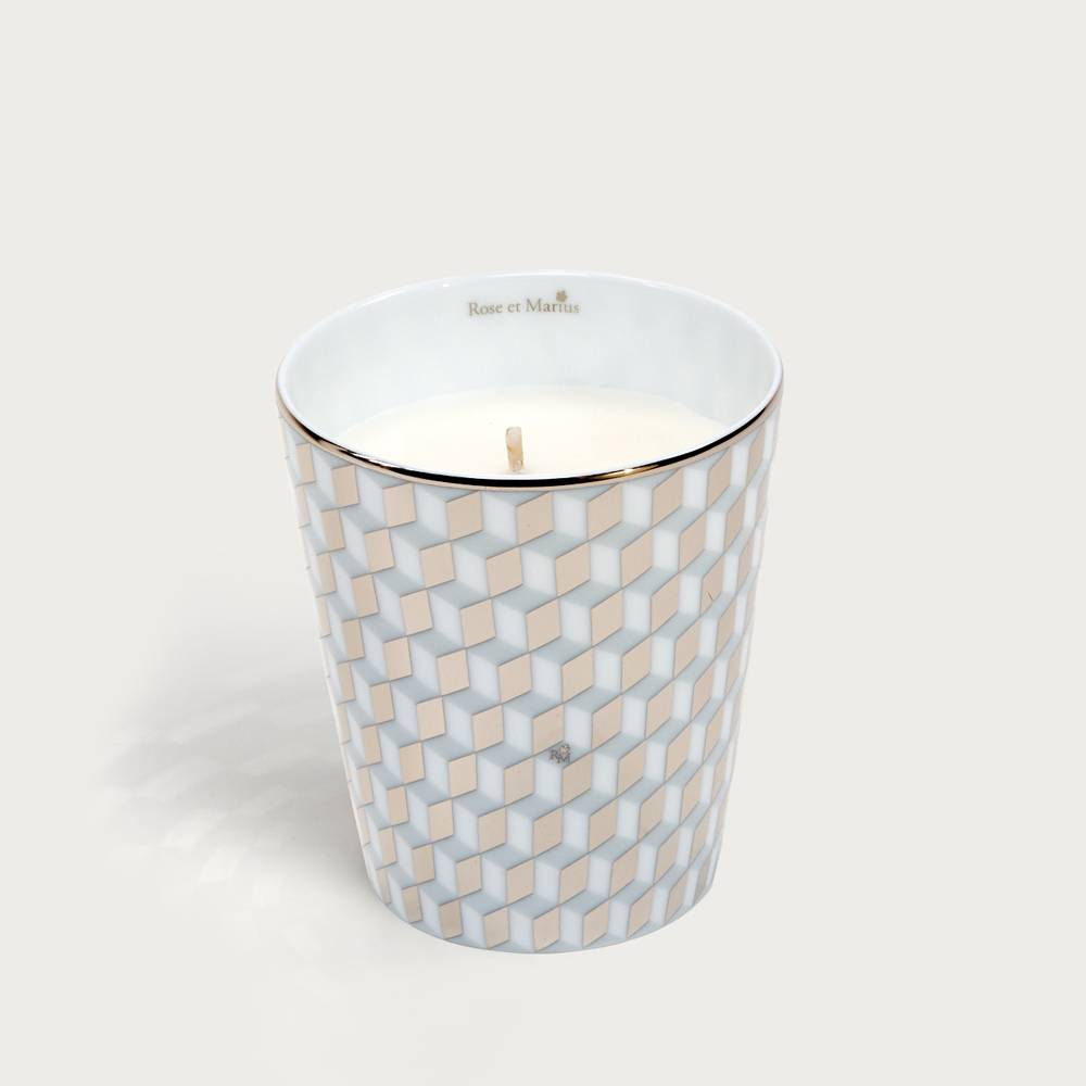 Precious refillable candle - mini tometo gray
