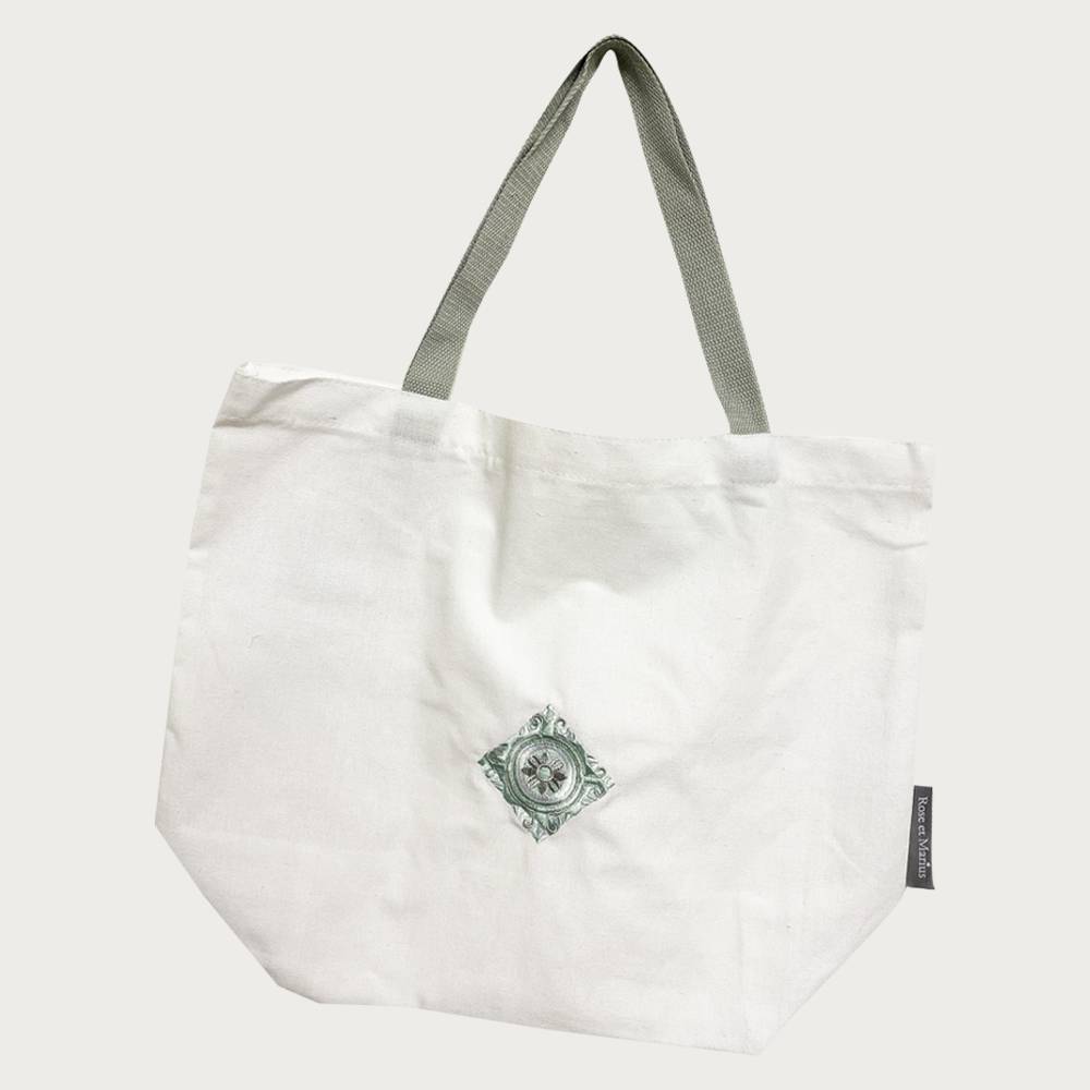 The embroidered tote bag